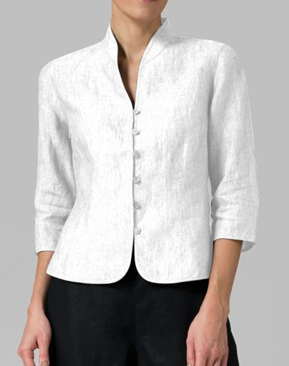 Brynna | Vintage Langarm Bluse Damen | Lässig
