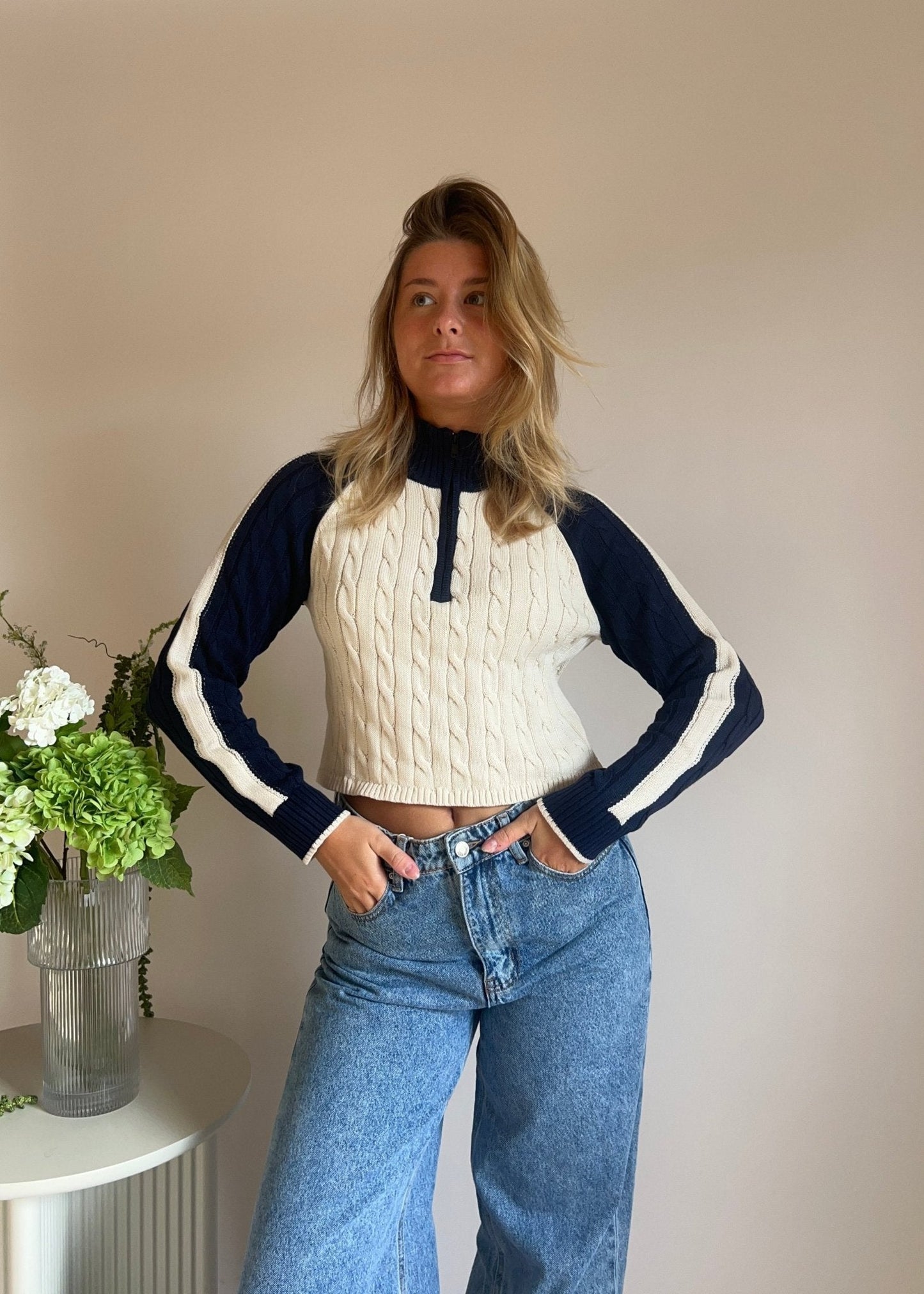 Lea Strik - Creme/Navy