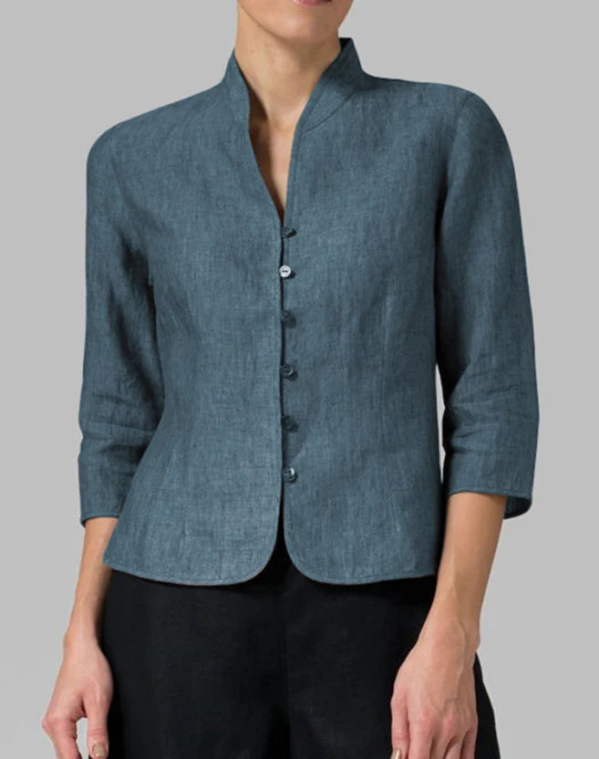 Brynna | Vintage Langarm Bluse Damen | Lässig