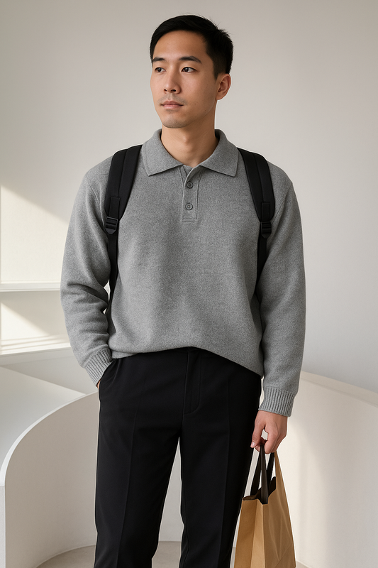 Thomas | Skræddersyet polo sweater til mænd