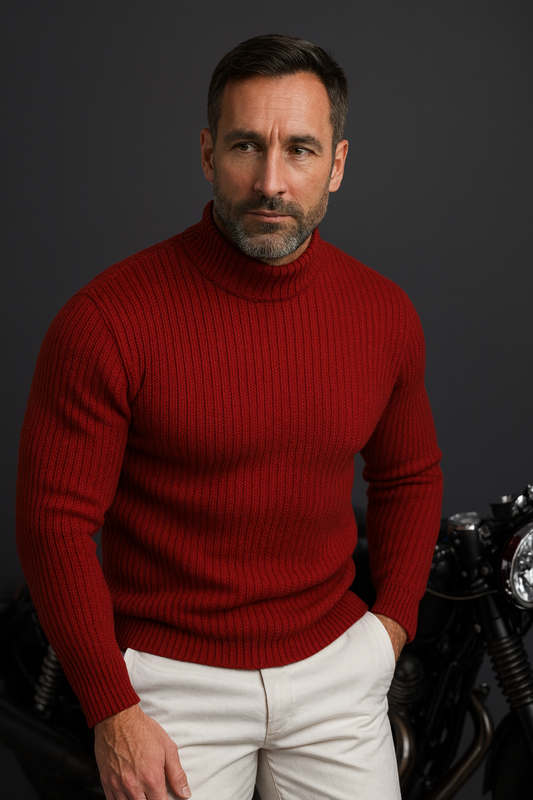 Nikolaj | Sweater med høj hals til mænd