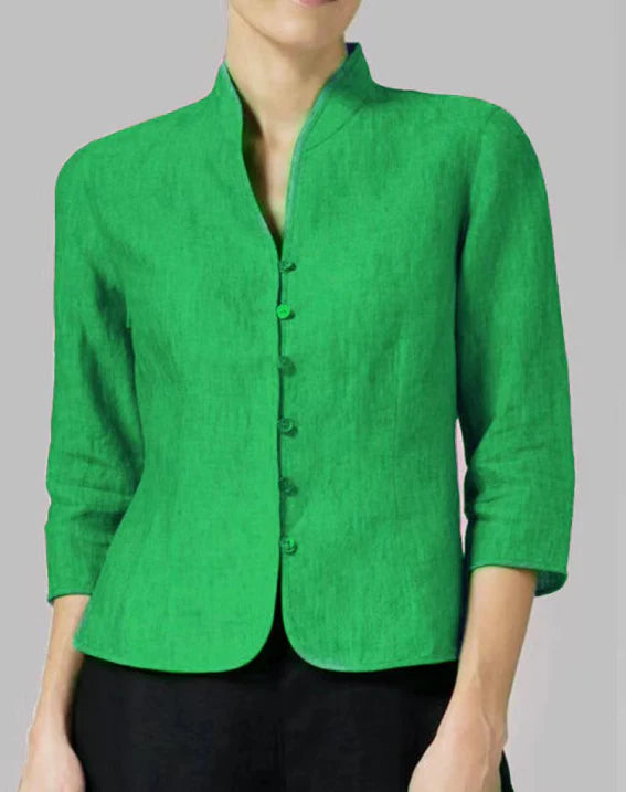 Brynna | Vintage Langarm Bluse Damen | Lässig