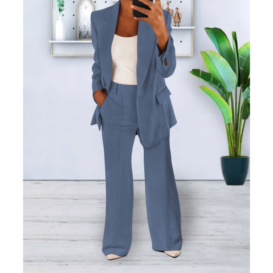 Eliana | Zweiteiliger Damen Anzug mit Taschen | Lockere Passform