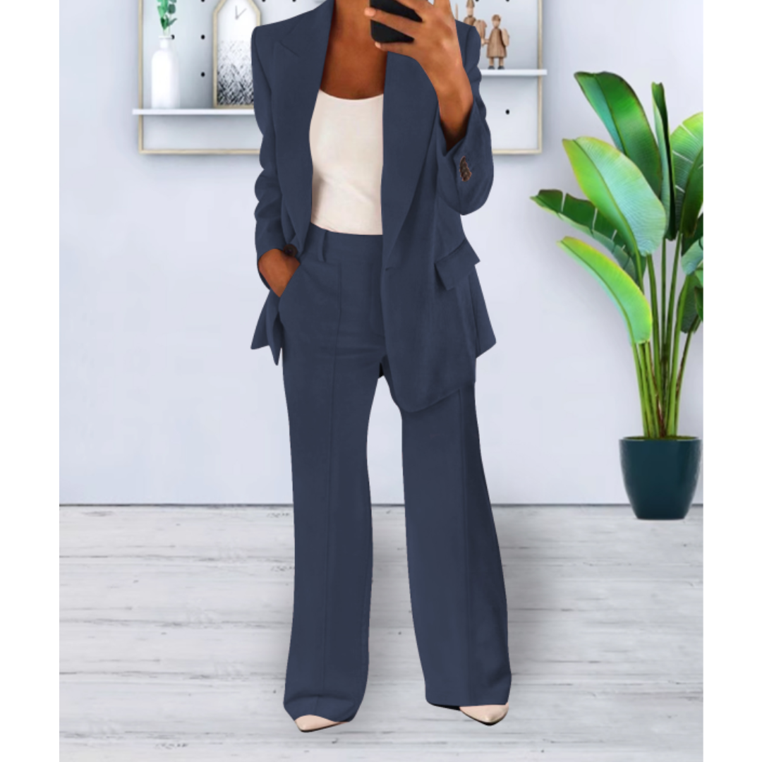Eliana | Zweiteiliger Damen Anzug mit Taschen | Lockere Passform