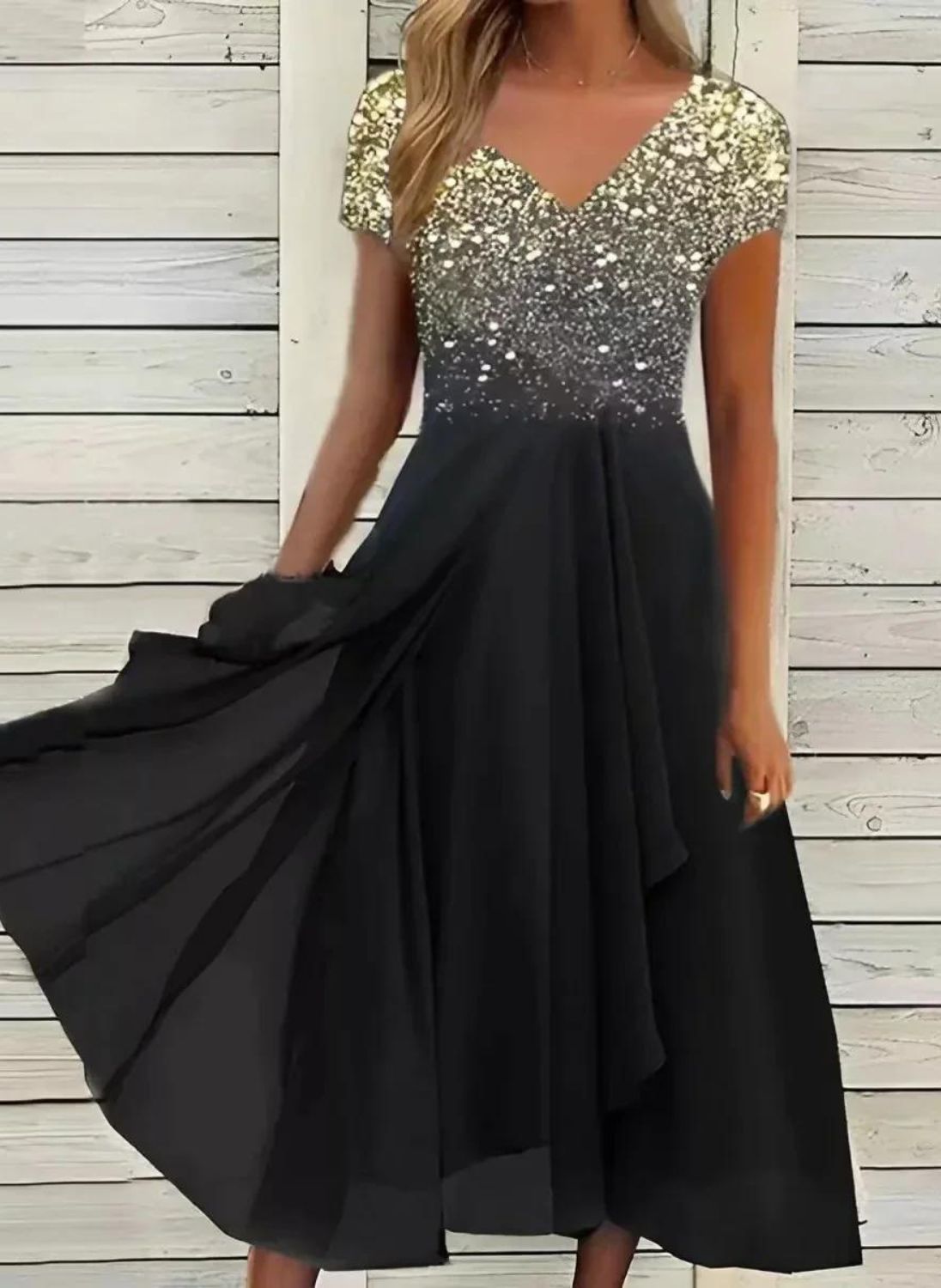Lara | Damen Chiffon Partykleid