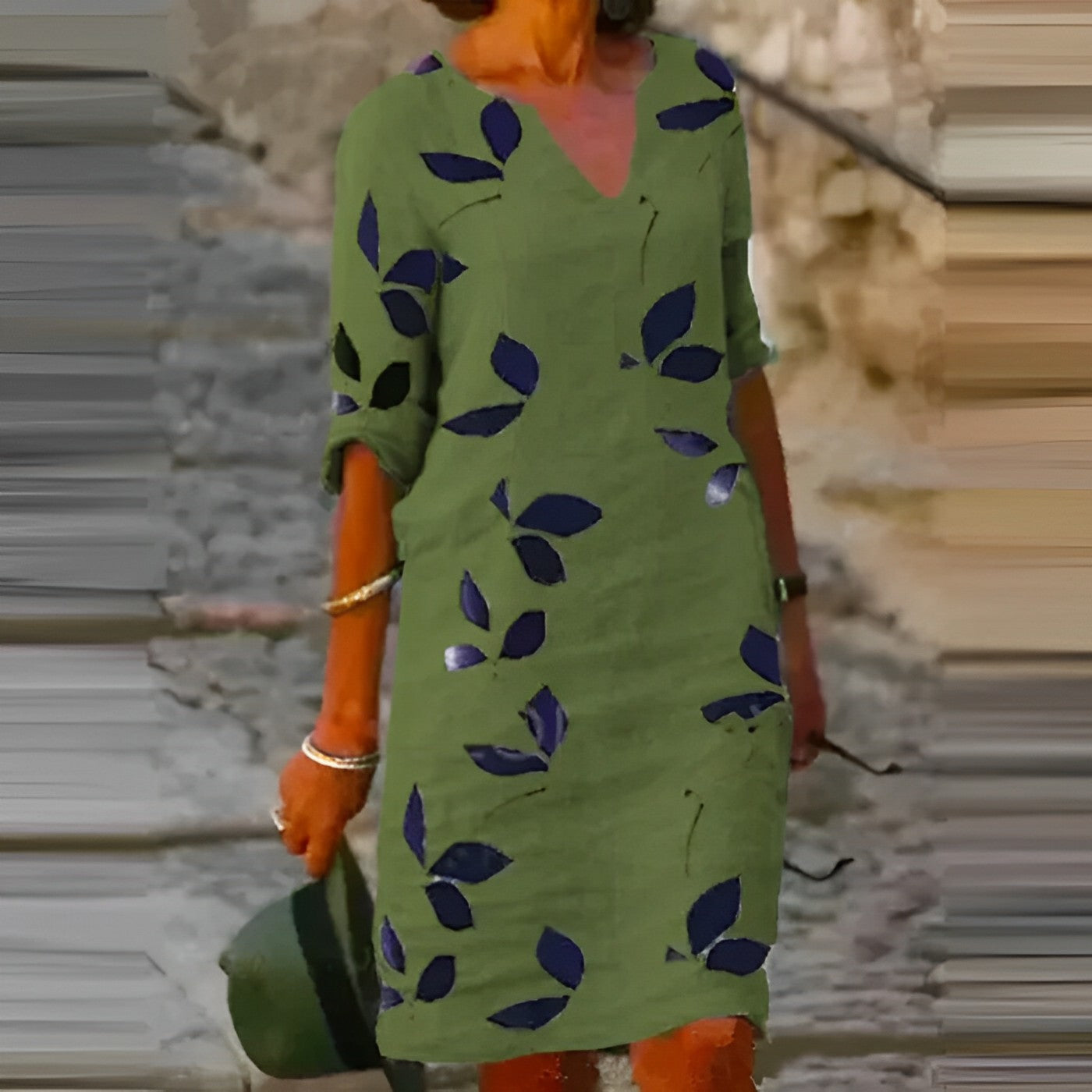 Mavis | Vintage-Sommerkleid für Damen mit kurzen Ärmeln und V-Ausschnitt | Mini