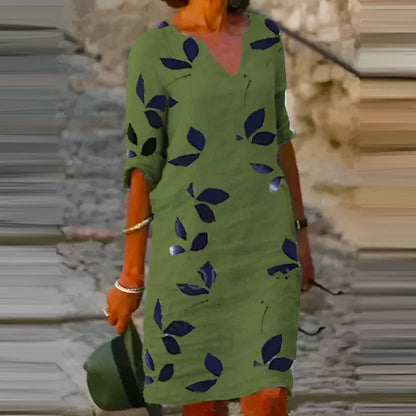 Mavis | Vintage-Sommerkleid für Damen mit kurzen Ärmeln und V-Ausschnitt | Mini